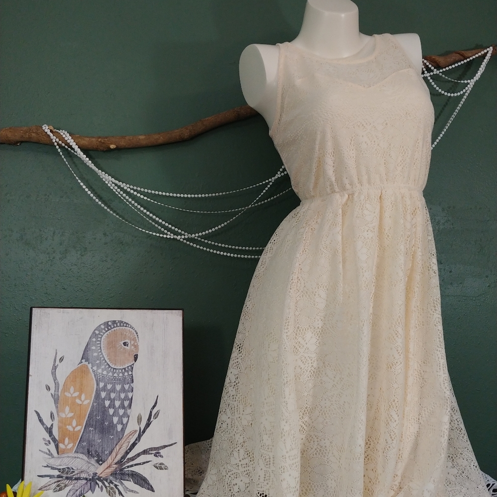 ✔ nobo ivory lace dress